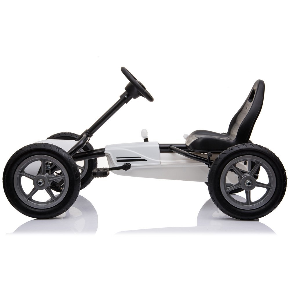 KidsCare Kart cu pedale si roti gonflabile Corssa Alb