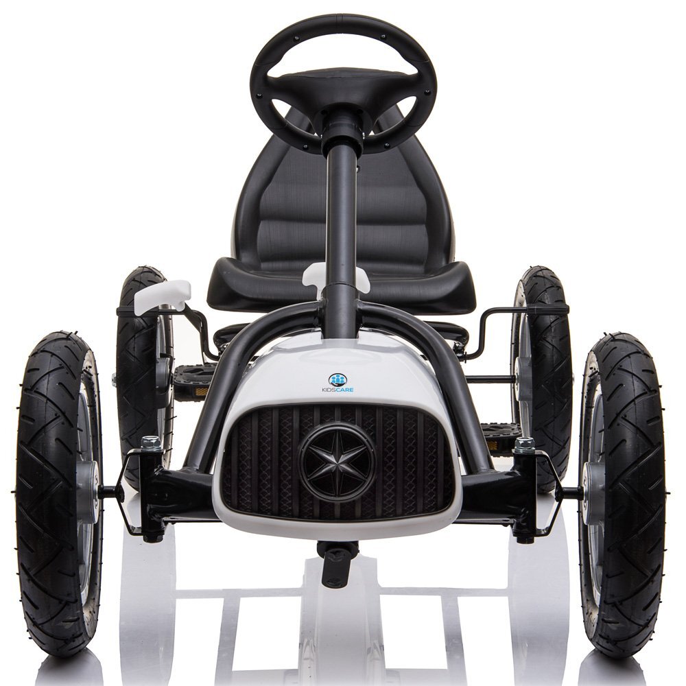 KidsCare Kart cu pedale si roti gonflabile Corssa Alb