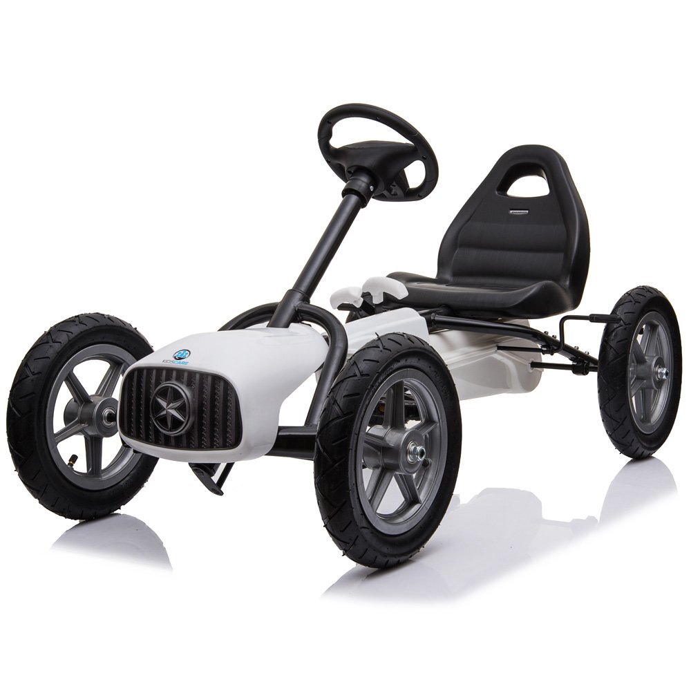 KidsCare Kart cu pedale si roti gonflabile Corssa Alb