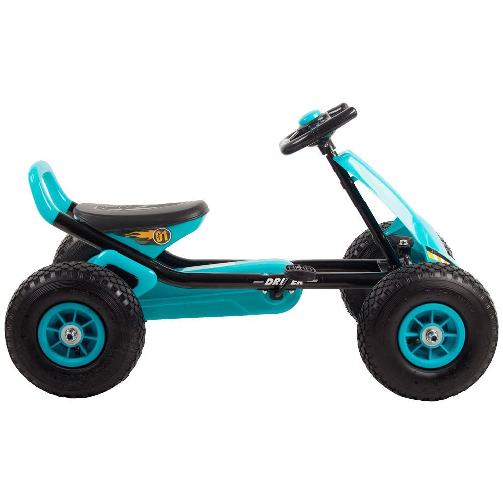 KidsCare Kart cu pedale si roti gonflabile Driver albastru