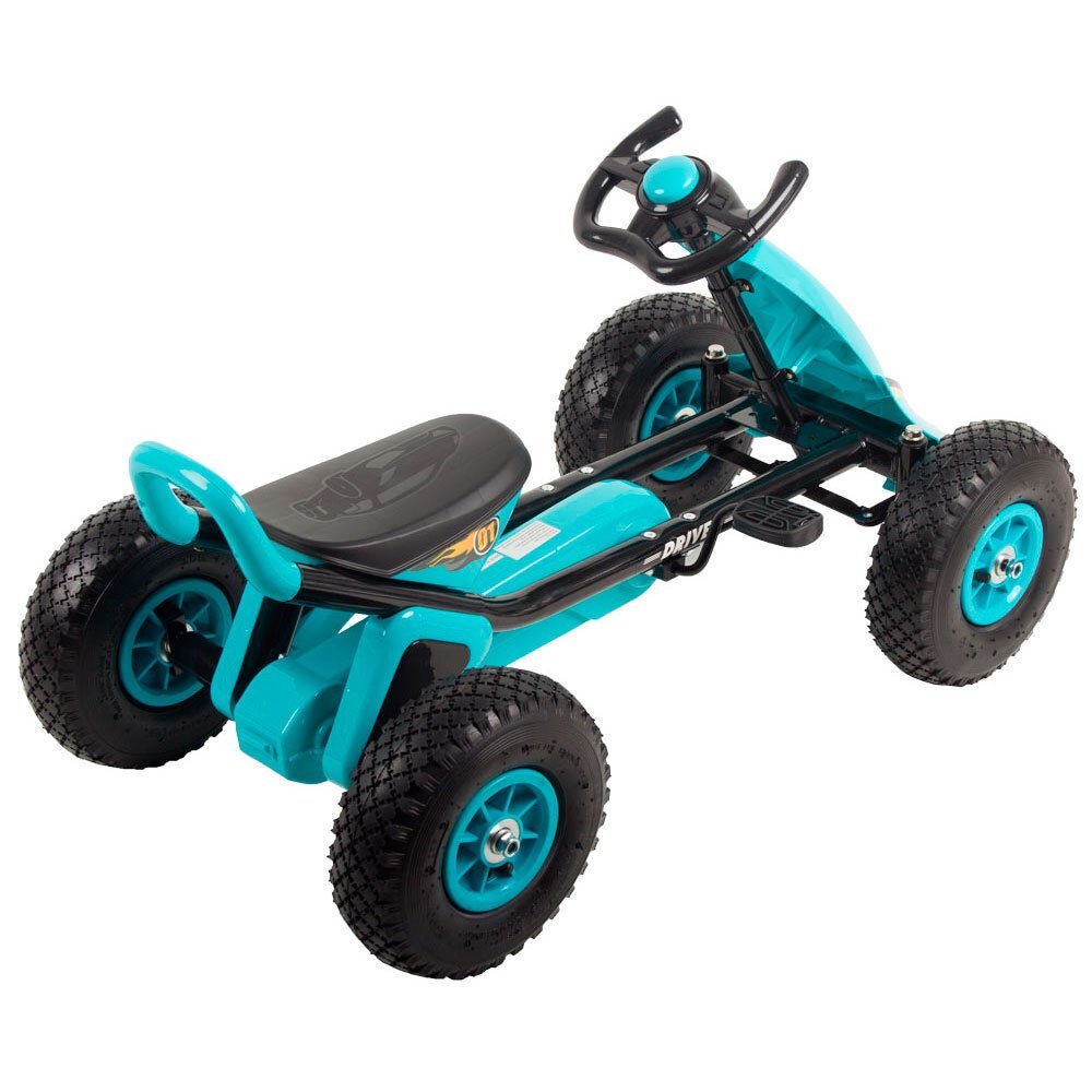 KidsCare Kart cu pedale si roti gonflabile Driver albastru