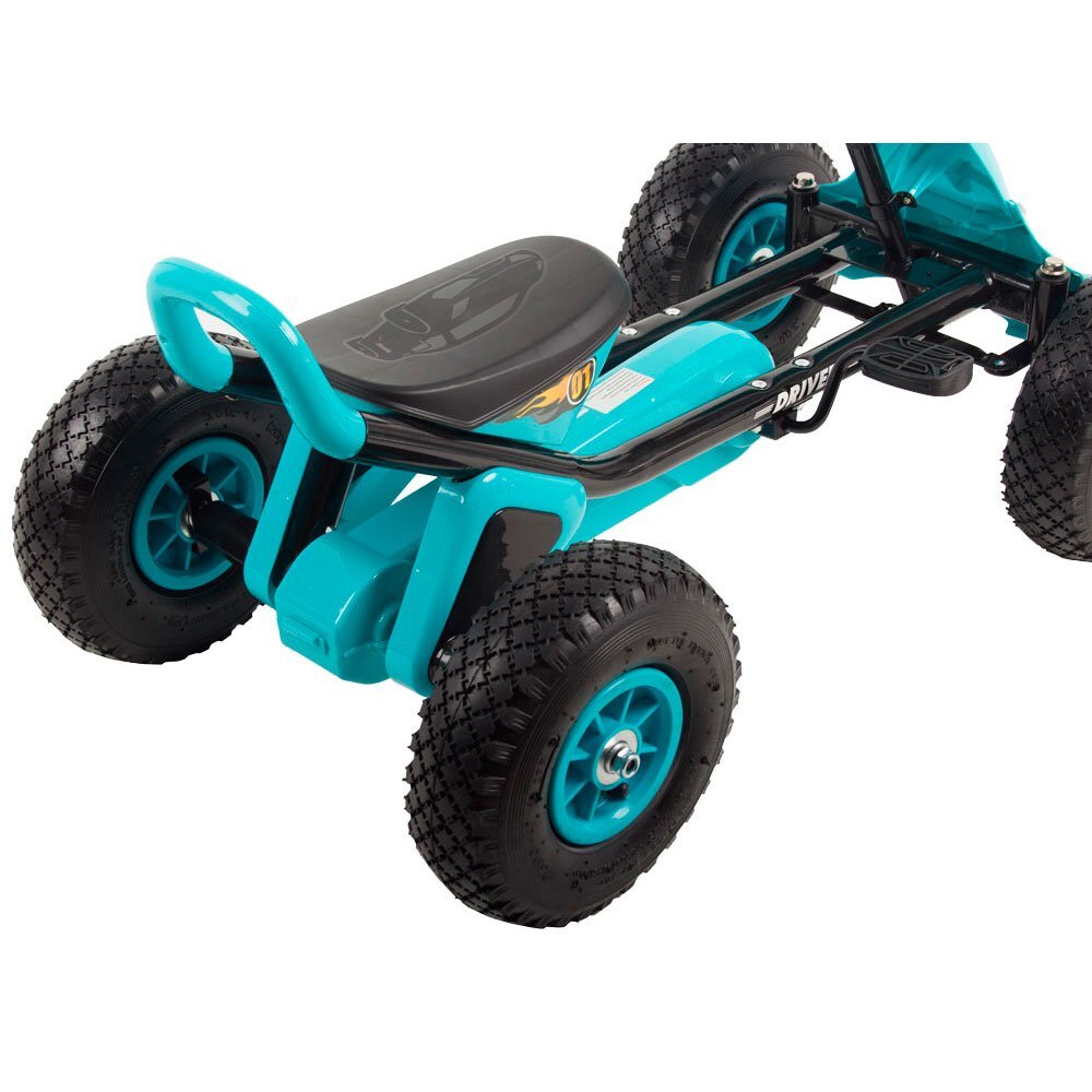KidsCare Kart cu pedale si roti gonflabile Driver albastru