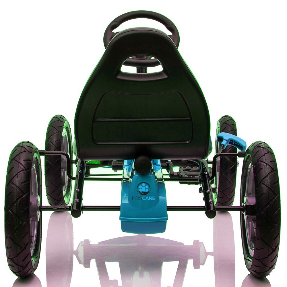 KidsCare Kart cu pedale si roti gonflabile Karera Albastru