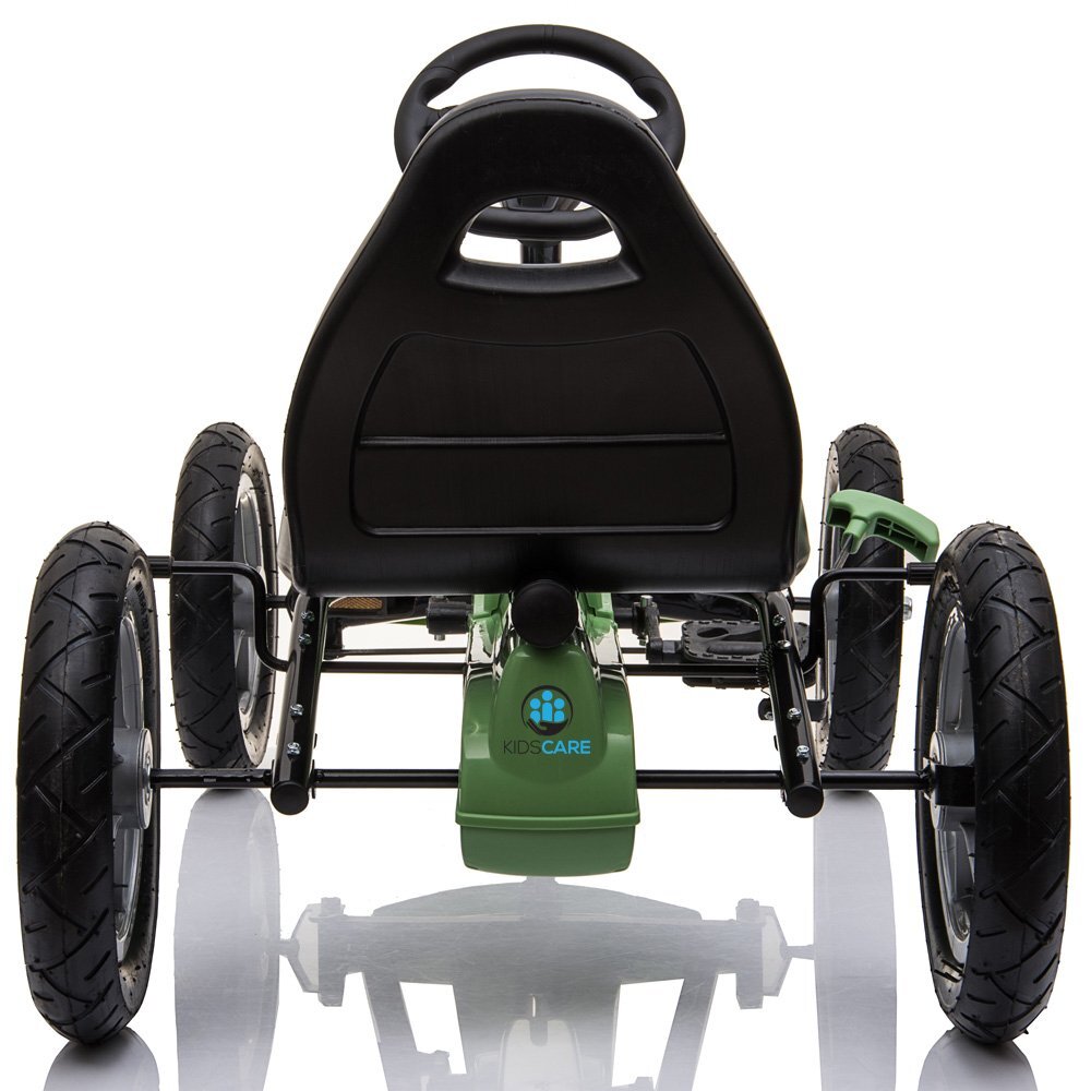 KidsCare Kart cu pedale si roti gonflabile Karera Verde