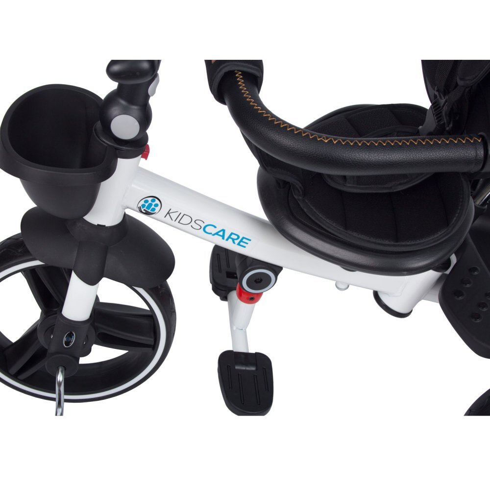 KidsCare Tricicleta pentru copii Impera Albastru pliabila scaun rotativ copertina de soare maner pentru parinti roti din cauciuc dispozitiv de franare suport pentru pahar si cos depozitare jucarii