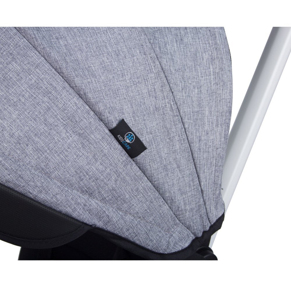 KidsCare Tricicleta pentru copii Impera pliabila cu scaun rotativ copertina de soare maner pentru parinti gri roti din cauciuc dispozitiv de franare suport pentru pahar si cos depozitare jucarii