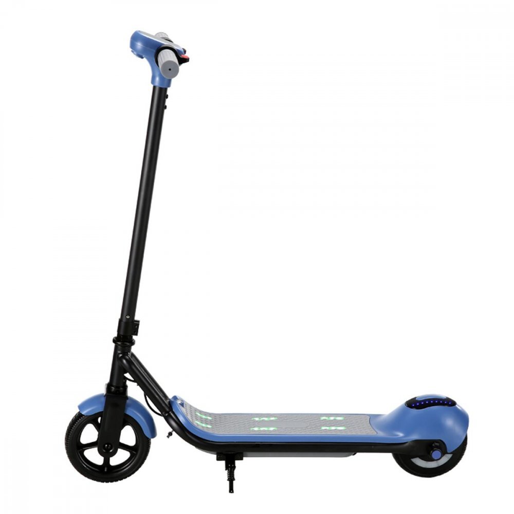 KidsCare Trotineta electrica pentru copii E68 Albastru motor 110W baterie 24V 2.5 Ah viteza 15 kmh bluetooth si lumini