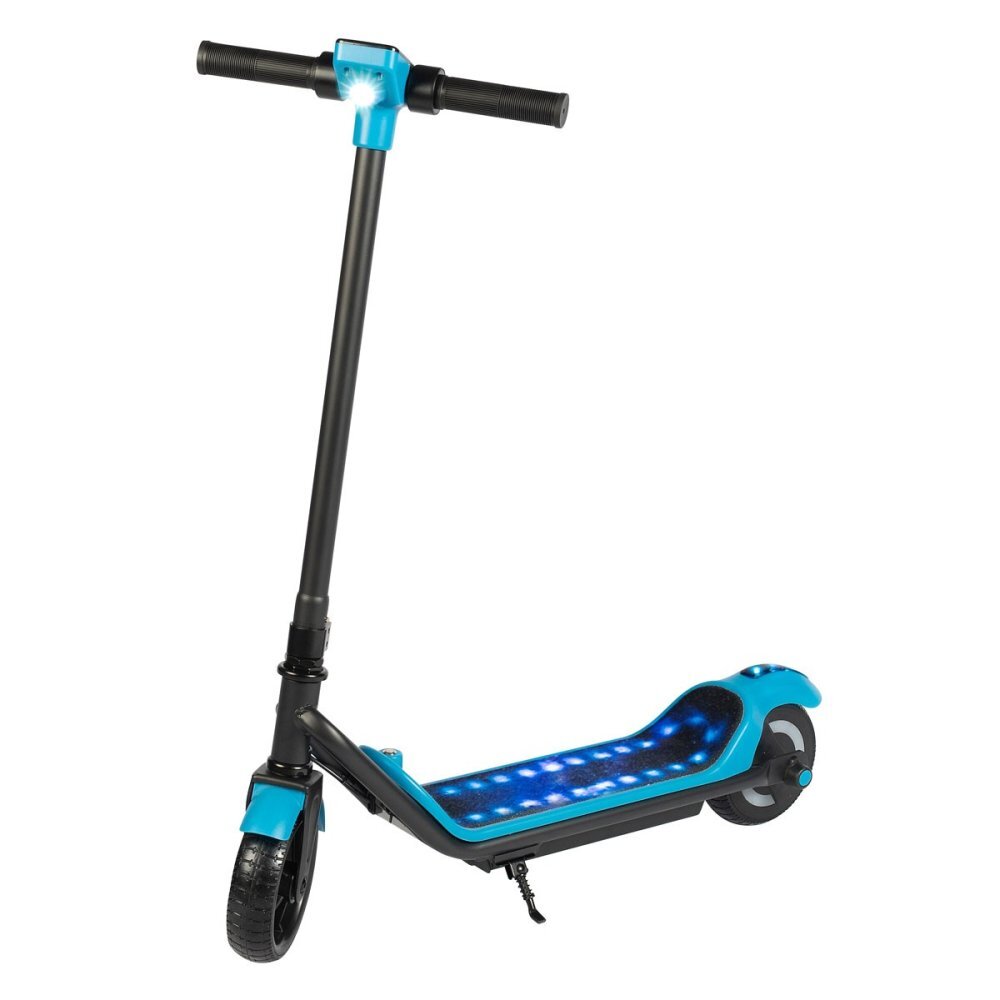KidsCare Trotineta electrica pentru copii E71 Albastru motor 110W baterie 24V 2.5Ah viteza 12-15 kmh bluetooth lumini