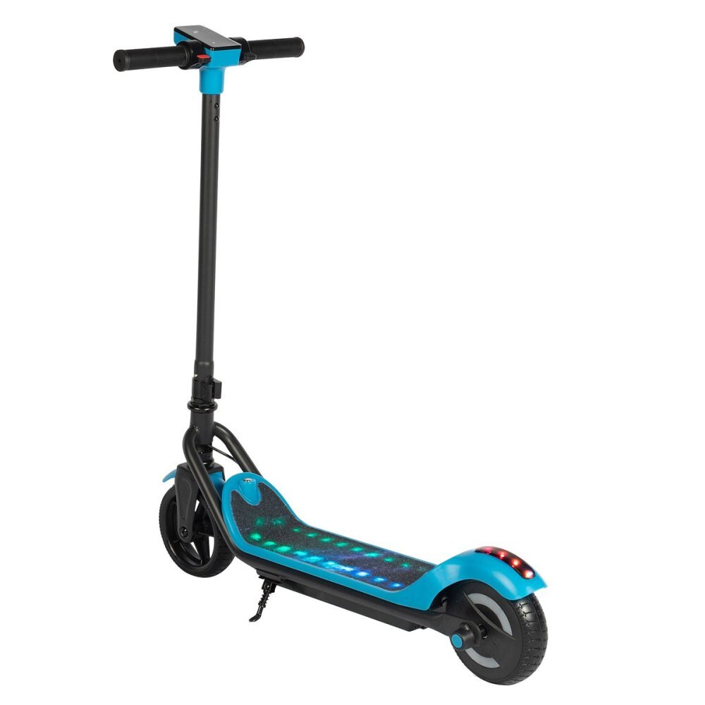 KidsCare Trotineta electrica pentru copii E71 Albastru motor 110W baterie 24V 2.5Ah viteza 12-15 kmh bluetooth lumini