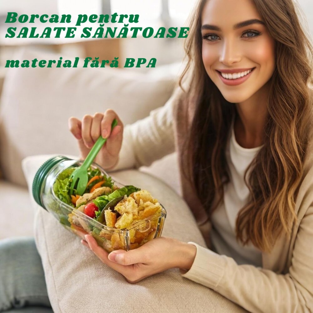 Kidscenter Caserola alimentara cu capac etans reutilizabila fara BPA 1l