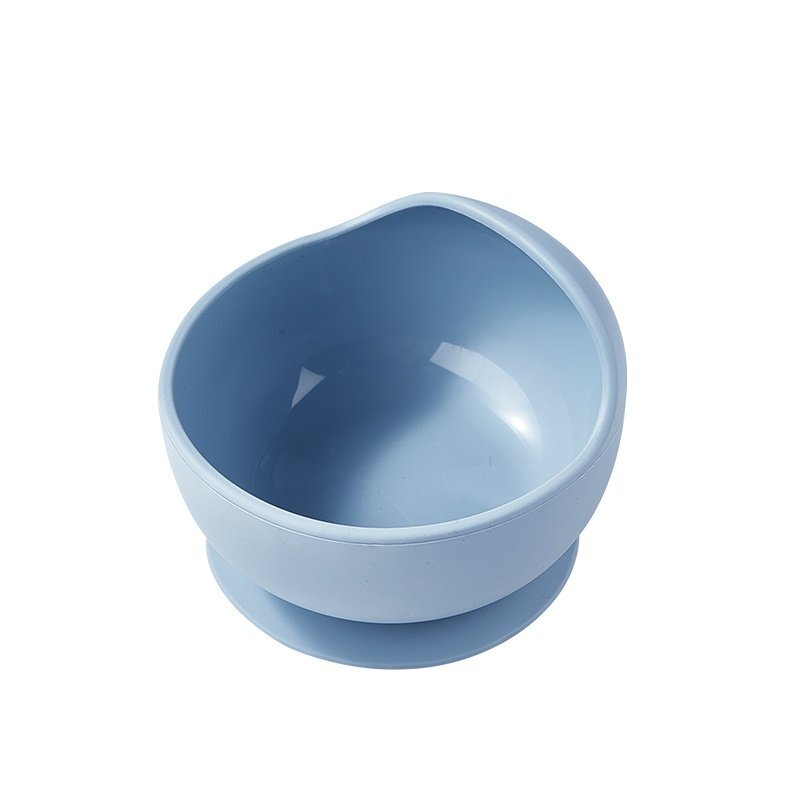 Kidscenter Castron din silicon cu ventuza antiderapanta BPA free 6+ luni albastru