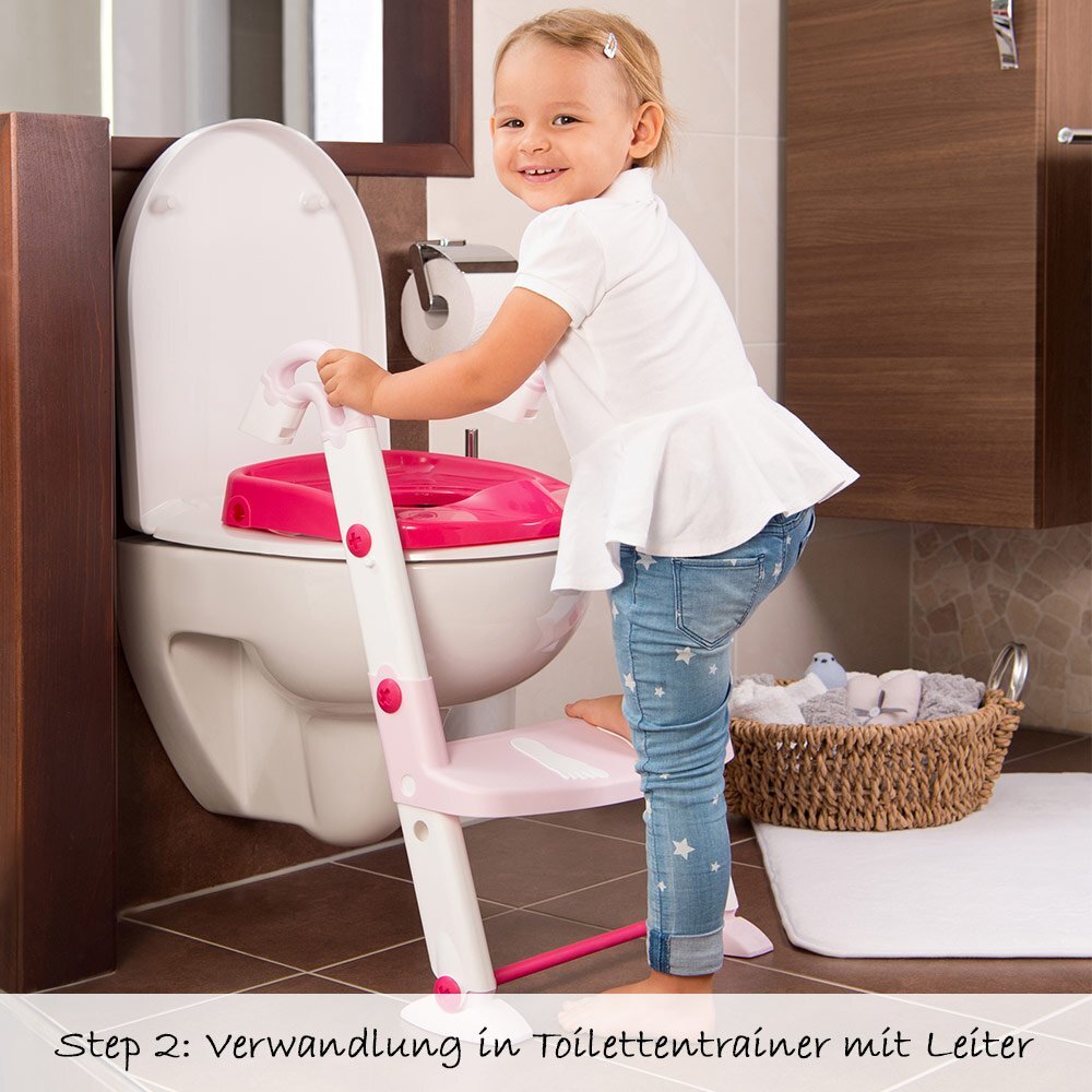 KIDSKIT Scara cu reductor wc si olita white tender rose