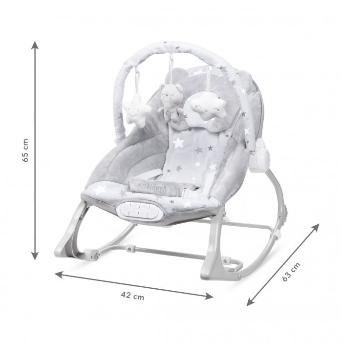 Kidwell Balansoar multifunctional cu sunete si jucarii Pino Gri