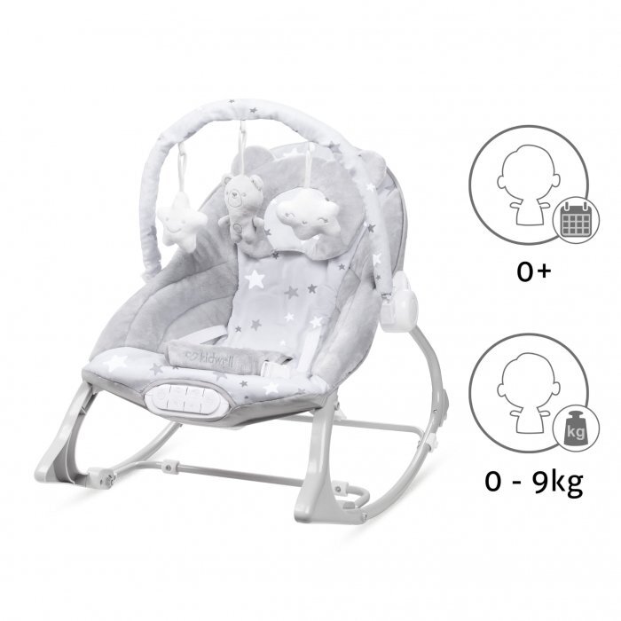Kidwell Balansoar multifunctional cu sunete si jucarii Pino Gri