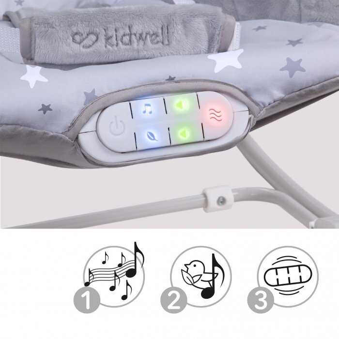 Kidwell Balansoar multifunctional cu sunete si jucarii Pino Gri