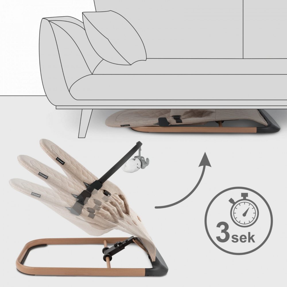 Kidwell Balansoar pentru copii full beige wooden pliabil
