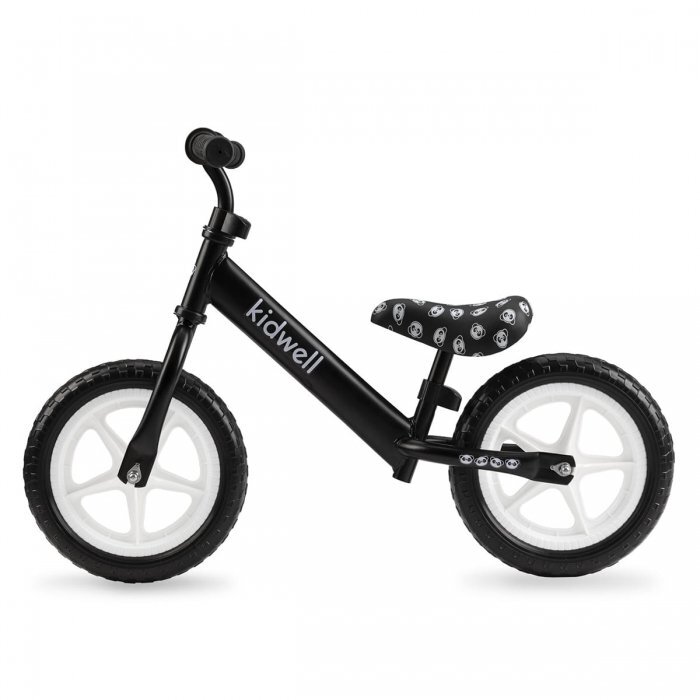 Kidwell Bicicleta copii fara pedale Rebel Panda 12 inch ghidon ajustabil pe inaltime greutate redusa roti spuma EVA scaun reglabil pe inaltime de la 2 ani