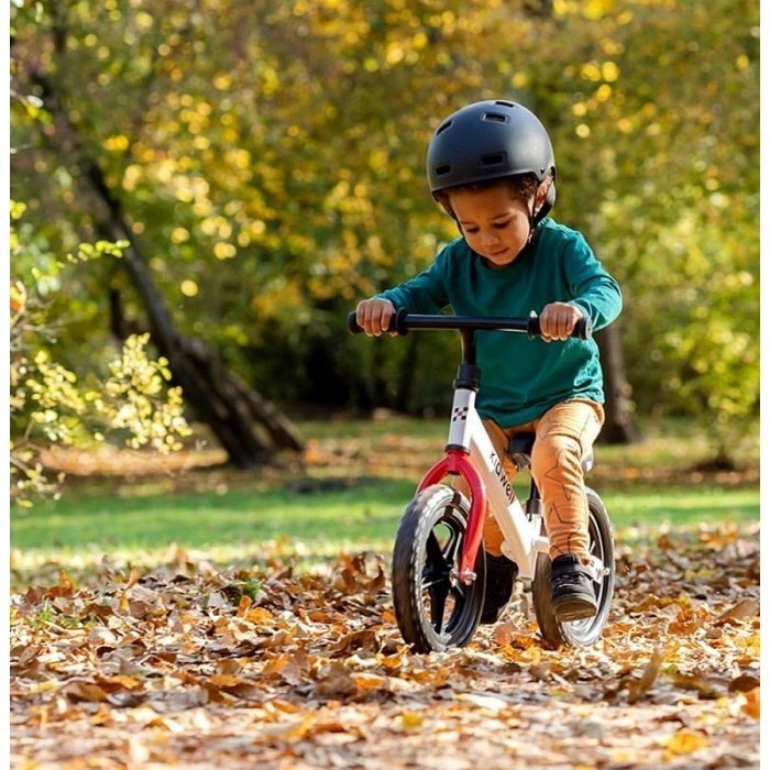 Kidwell Bicicleta copii fara pedale Rebel White 12 inch ghidon ajustabil pe inaltime greutate redusa roti spuma EVA scaun reglabil pe inaltime de la 2 ani
