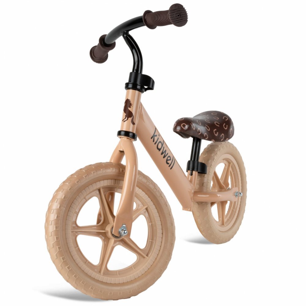 Kidwell Bicicleta de echilibru fara pedale pentru copii Beige reglabila roti late Eva