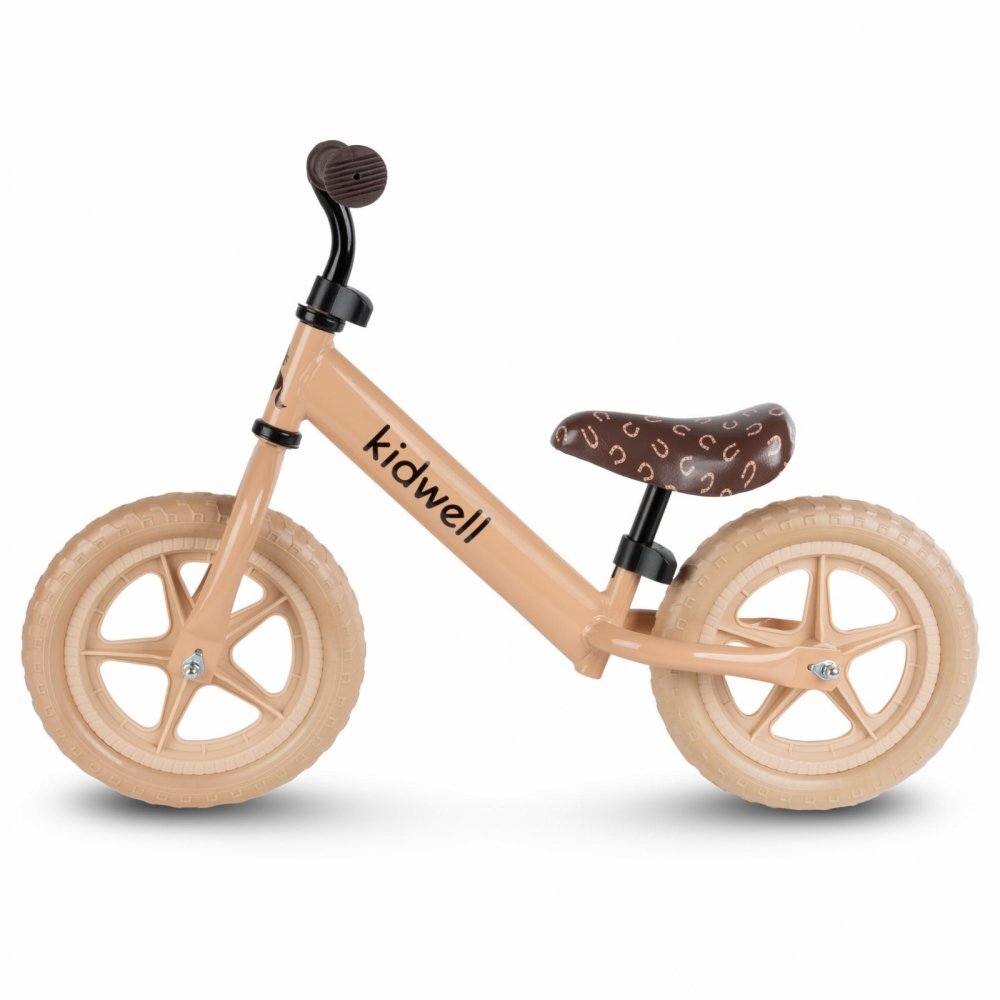 Kidwell Bicicleta de echilibru fara pedale pentru copii Beige reglabila roti late Eva