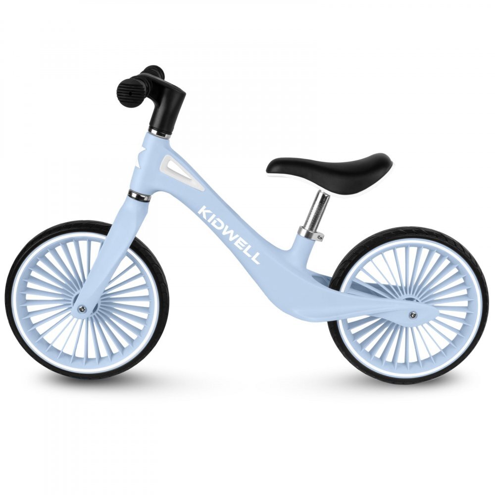 Kidwell Bicicleta de echilibru fara pedale pentru copii Nix Blue Aura 3.05 kg roti PU 29 cm reglabila 80-120 cm maxim 30 kg
