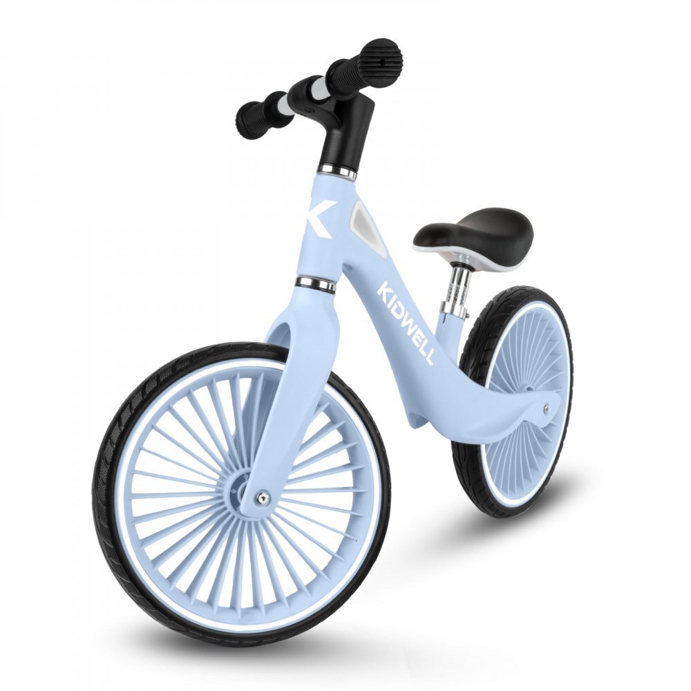 Kidwell Bicicleta de echilibru fara pedale pentru copii Nix Blue Aura 3.05 kg roti PU 29 cm reglabila 80-120 cm maxim 30 kg