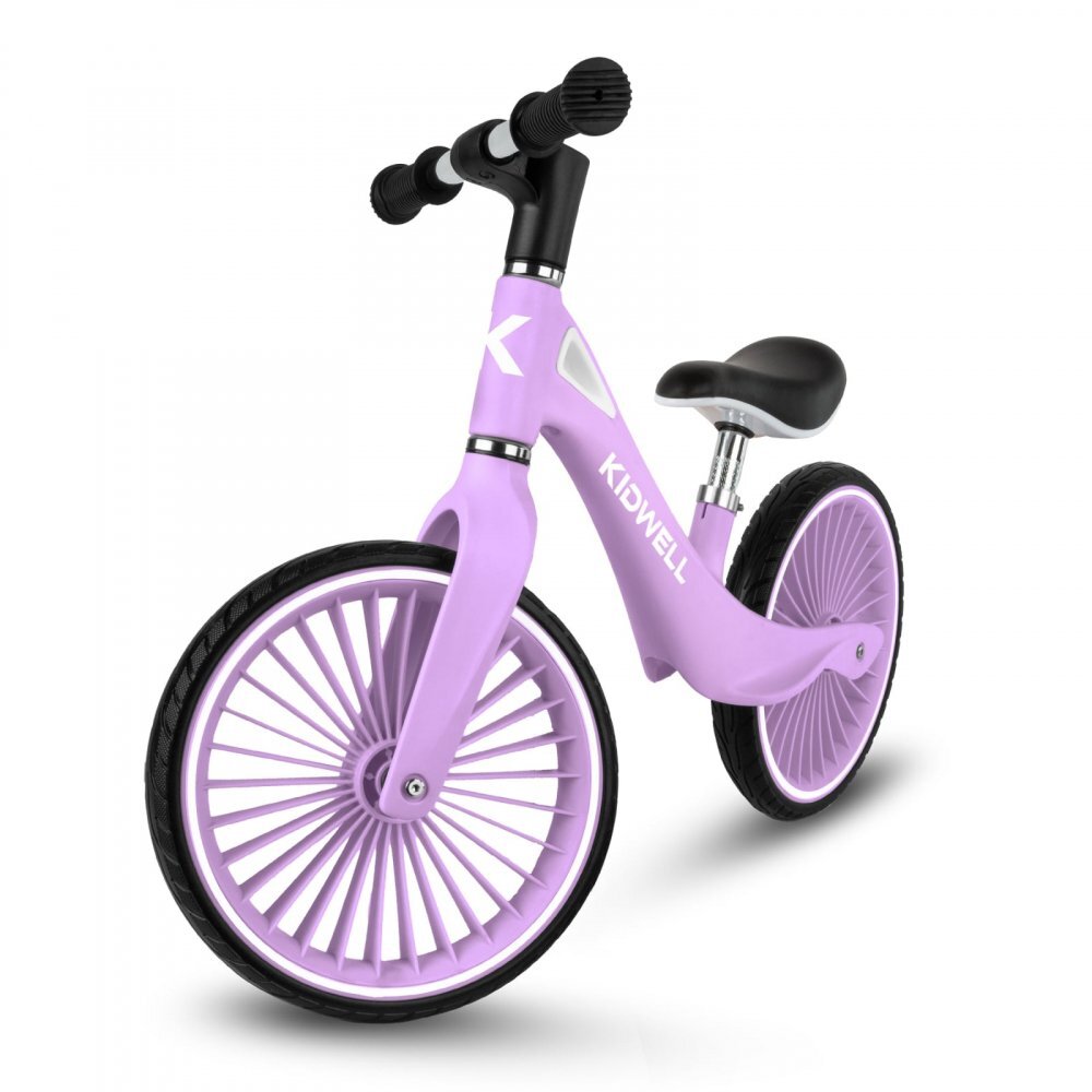 Kidwell Bicicleta de echilibru fara pedale pentru copii Nix Lavender 3.05 kg roti PU 29 cm reglabila 80-120 cm maxim 30 kg
