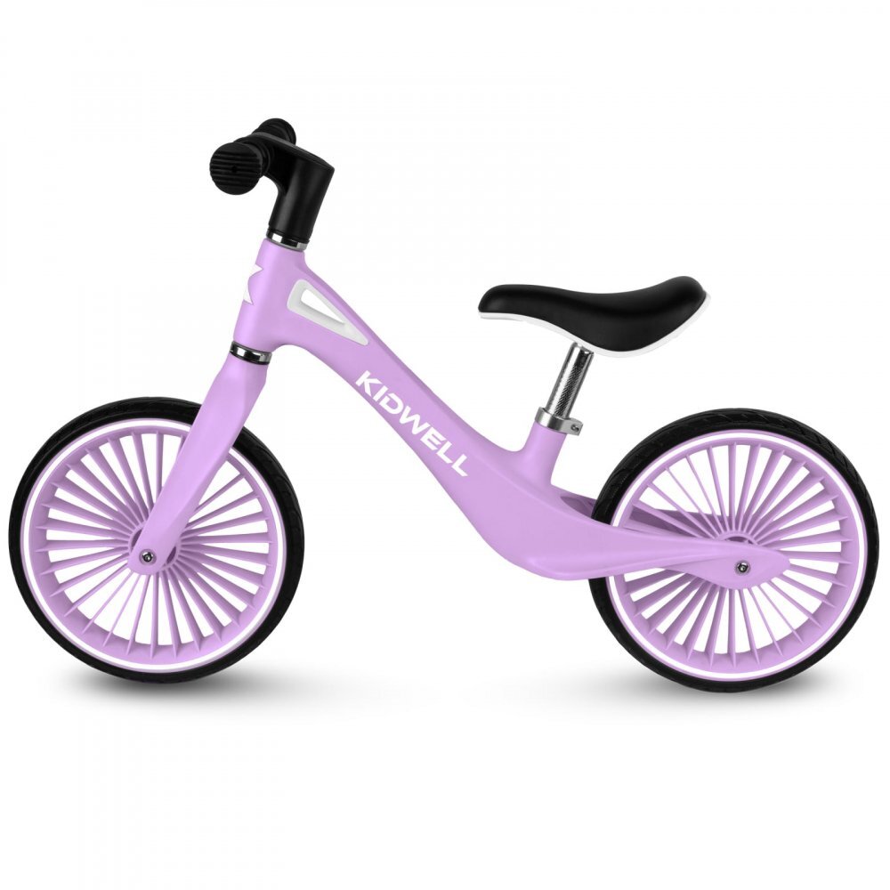 Kidwell Bicicleta de echilibru fara pedale pentru copii Nix Lavender 3.05 kg roti PU 29 cm reglabila 80-120 cm maxim 30 kg