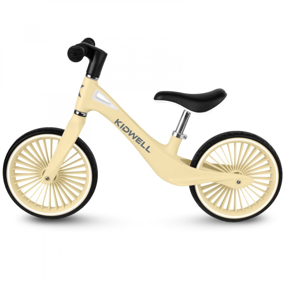 Kidwell Bicicleta de echilibru fara pedale pentru copii Nix Yellow 3.05 kg roti PU 29 cm reglabila 80-120 cm maxim 30 kg