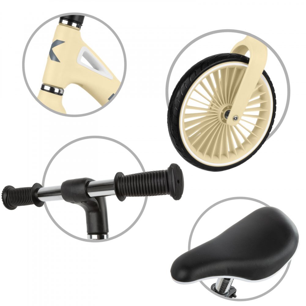 Kidwell Bicicleta de echilibru fara pedale pentru copii Nix Yellow 3.05 kg roti PU 29 cm reglabila 80-120 cm maxim 30 kg