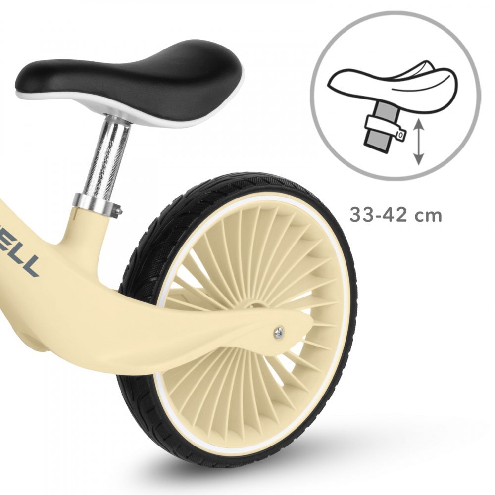 Kidwell Bicicleta de echilibru fara pedale pentru copii Nix Yellow 3.05 kg roti PU 29 cm reglabila 80-120 cm maxim 30 kg
