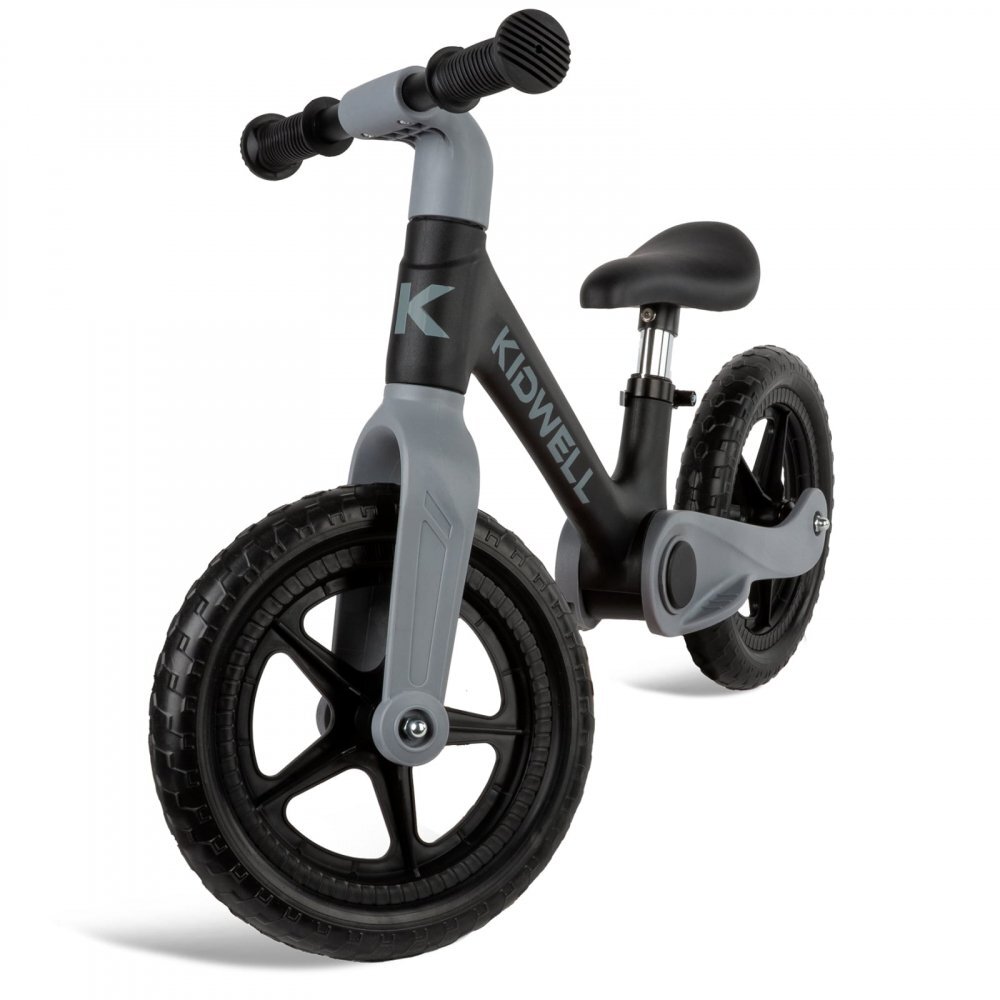 Kidwell Bicicleta de echilibru fara pedale pentru copii pliabila Flex Black ultra usoara 2.9 kg roti EVA 29 cm reglabila 80-120 cm maxim 30 kg