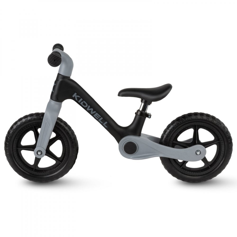 Kidwell Bicicleta de echilibru fara pedale pentru copii pliabila Flex Black ultra usoara 2.9 kg roti EVA 29 cm reglabila 80-120 cm maxim 30 kg