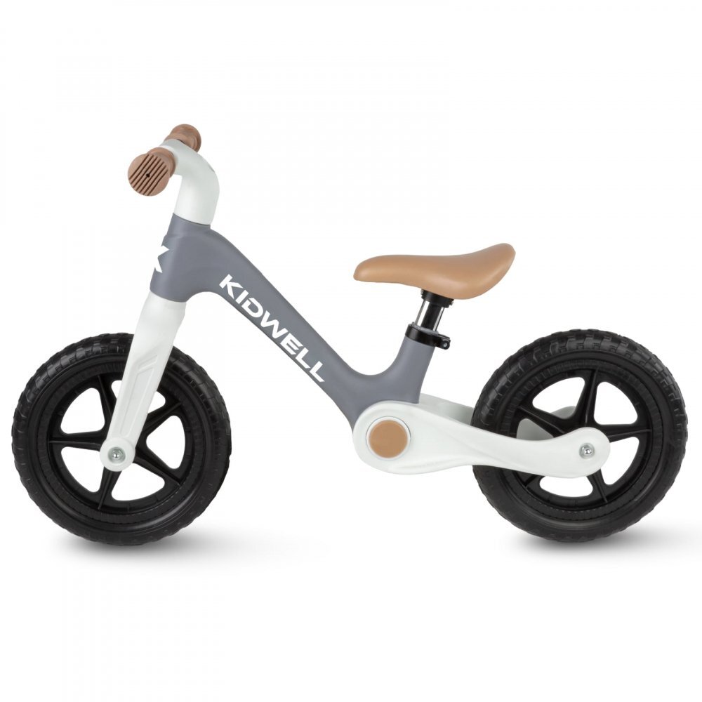Kidwell Bicicleta de echilibru fara pedale pentru copii pliabila Flex Grey ultra usoara 2.9 kg roti EVA 29 cm reglabila 80-120 cm maxim 30 kg