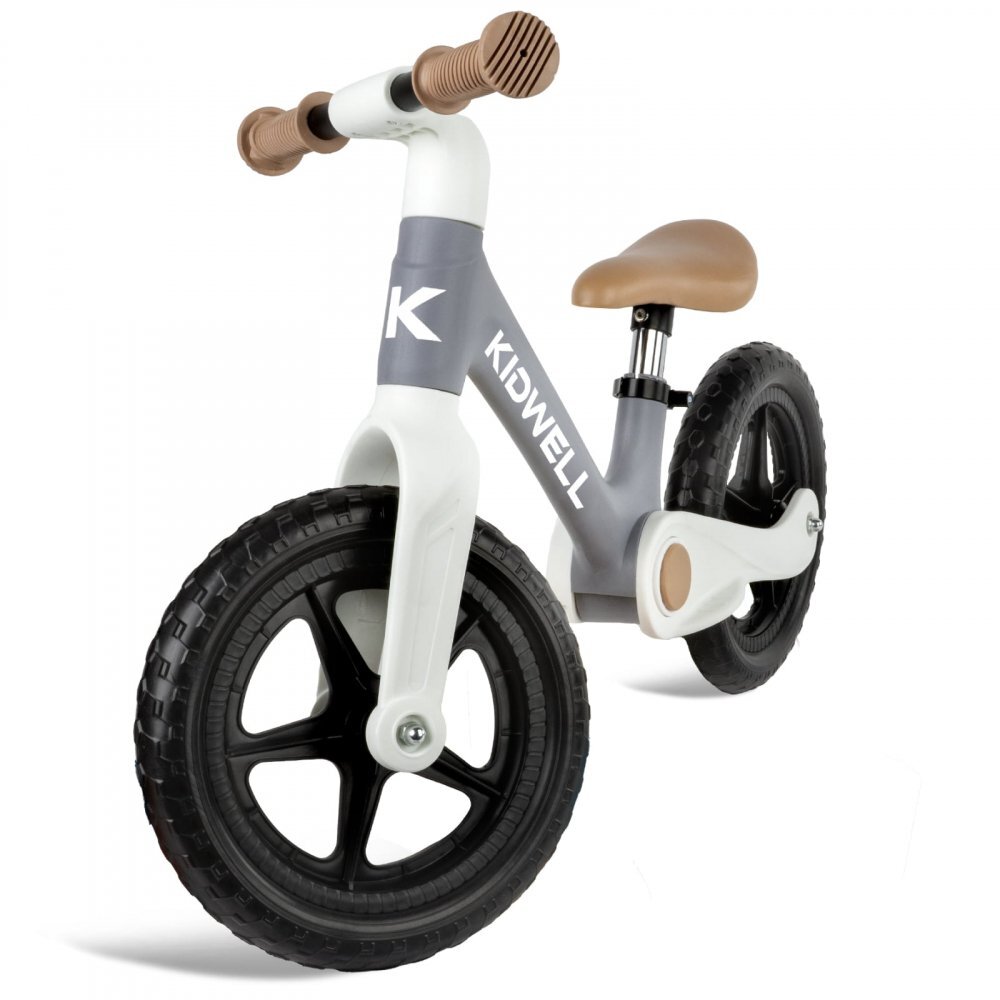 Kidwell Bicicleta de echilibru fara pedale pentru copii pliabila Flex Grey ultra usoara 2.9 kg roti EVA 29 cm reglabila 80-120 cm maxim 30 kg