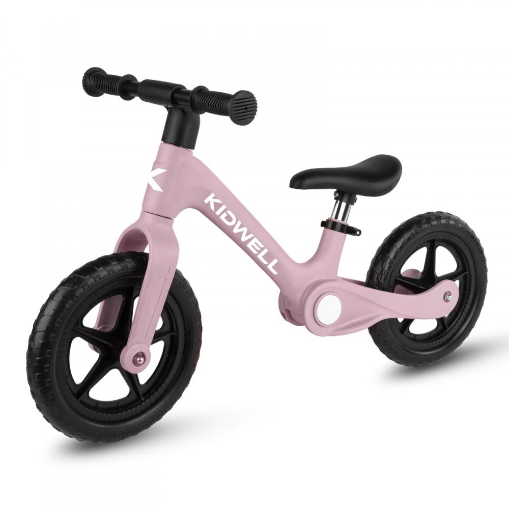 Kidwell Bicicleta de echilibru fara pedale pentru copii pliabila Flex Pink ultra usoara 2.9 kg roti EVA 29 cm reglabila 80-120 cm maxim 30 kg