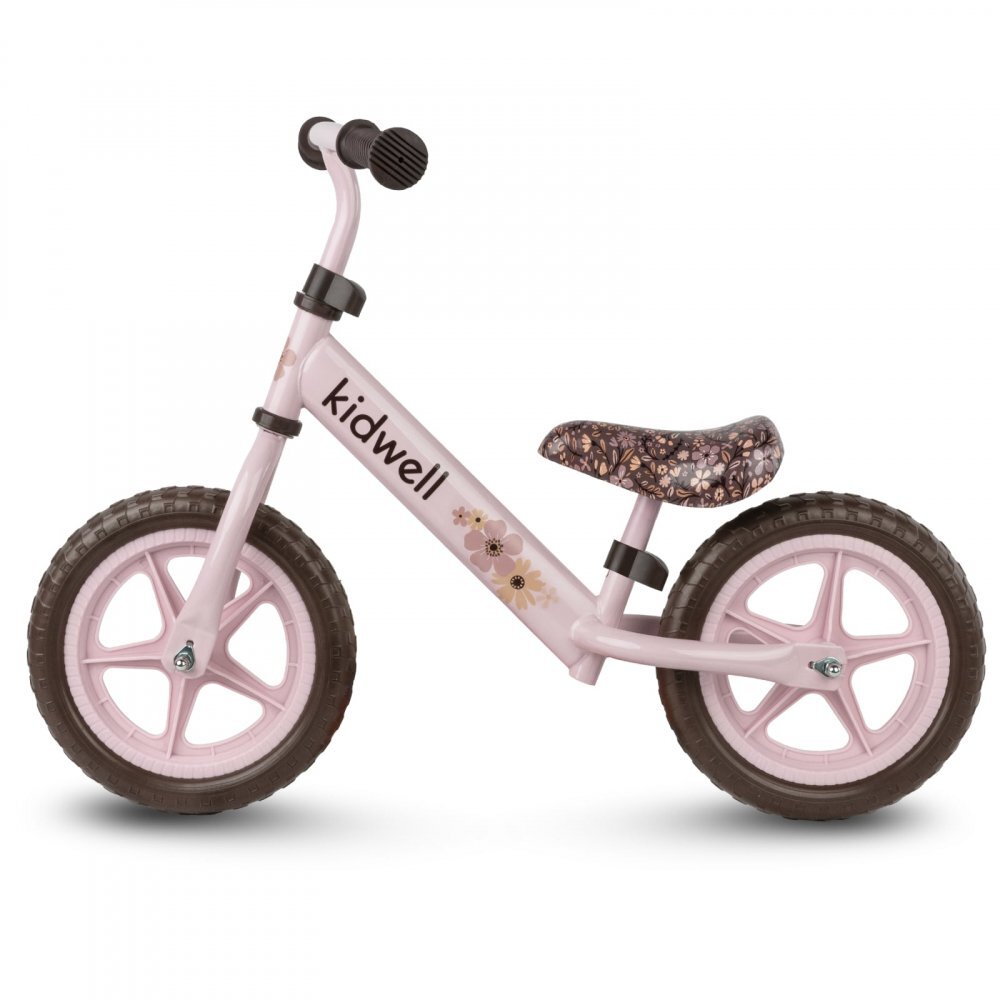 Kidwell Bicicleta de echilibru fara pedale pentru copii Rebel Flower 2.64 kg roti EVA 28 cm reglabila 80-120 cm maxim 30 kg