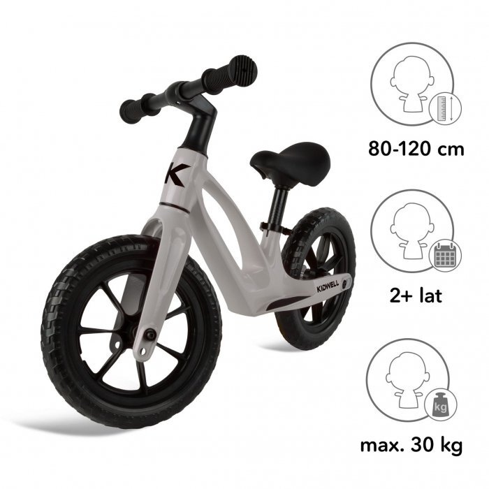 Kidwell Bicicleta fara pedale cadru magneziu roti EVA Vito Gri