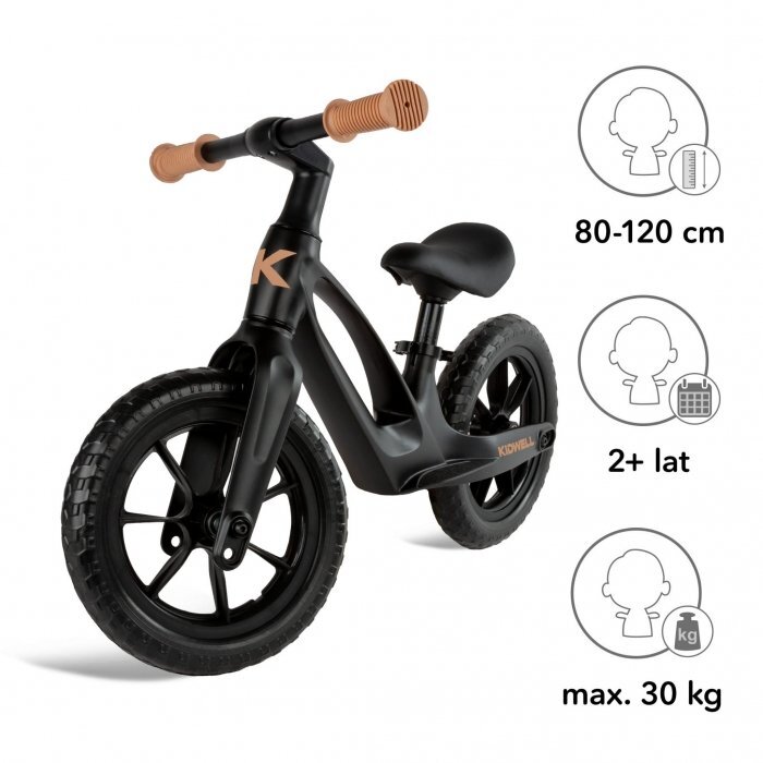 Kidwell Bicicleta fara pedale cadru magneziu roti EVA Vito Negru