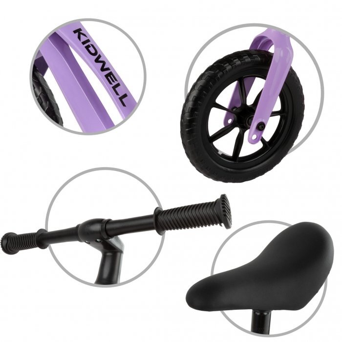 Kidwell Bicicleta fara pedale cadru magneziu roti EVA Vito Violet
