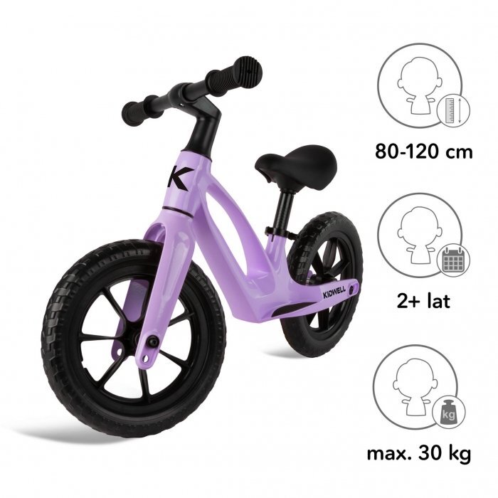 Kidwell Bicicleta fara pedale cadru magneziu roti EVA Vito Violet
