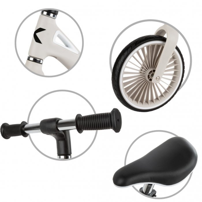 Kidwell Bicicleta fara pedale cadru nailon roti PU NIX Gri
