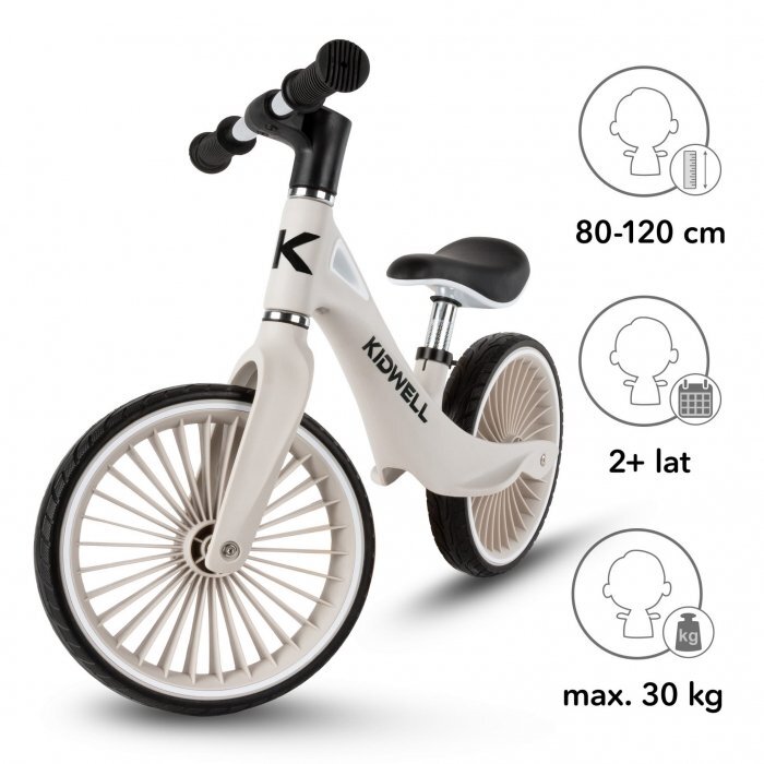 Kidwell Bicicleta fara pedale cadru nailon roti PU NIX Gri