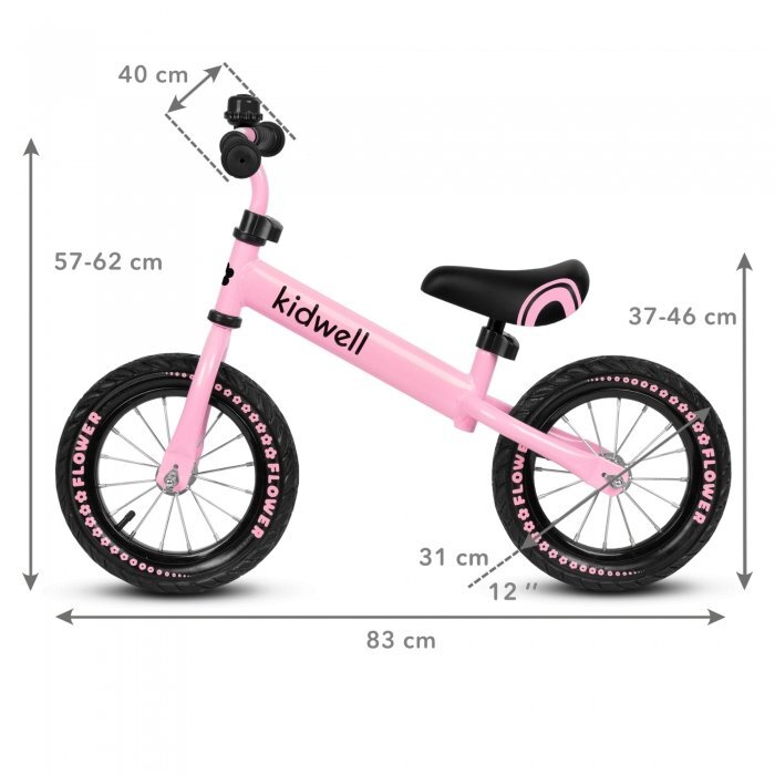 Kidwell Bicicleta fara pedale cruzer flower pink