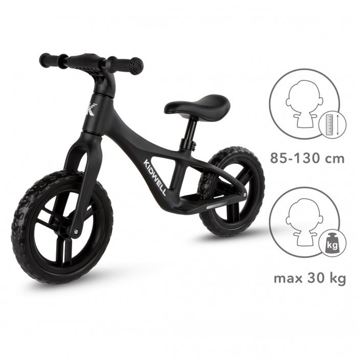 Kidwell Bicicleta fara pedale Jogo Black roti din spuma Eva greutate admisa 30 kg