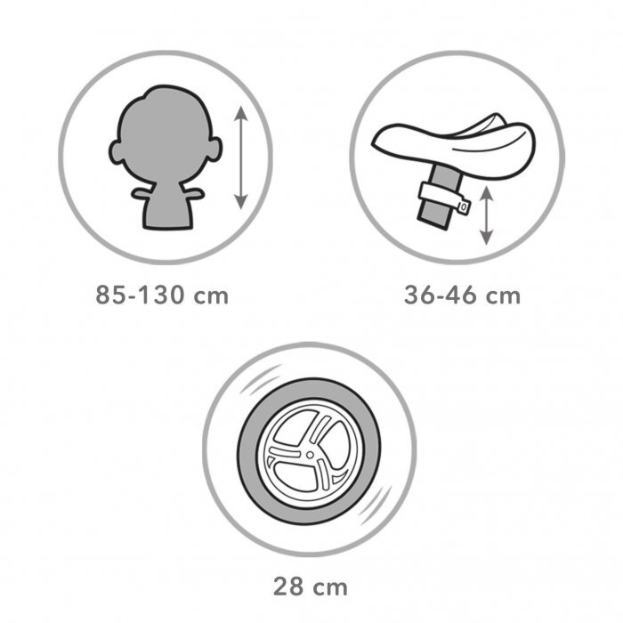 Kidwell Bicicleta fara pedale Jogo Black roti din spuma Eva greutate admisa 30 kg