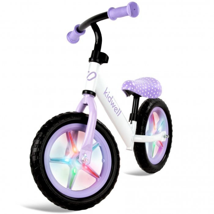 Kidwell Bicicleta fara pedale Rebel Dots roti din spuma eva cu lumini led