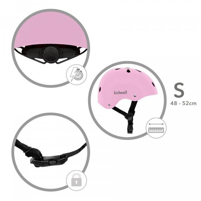Kidwell Casca de protectie pentru copii ORIX II marimea S 48-52 cm Pink