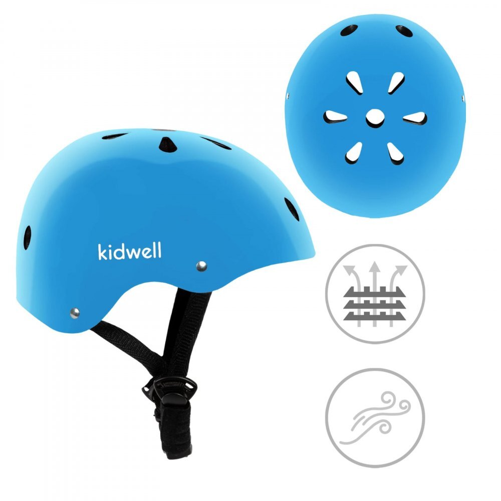 Kidwell Casca de protectie pentru copii sistem de reglare usoara 260 g M 52-56 cm 3 ani+ Orix Blue