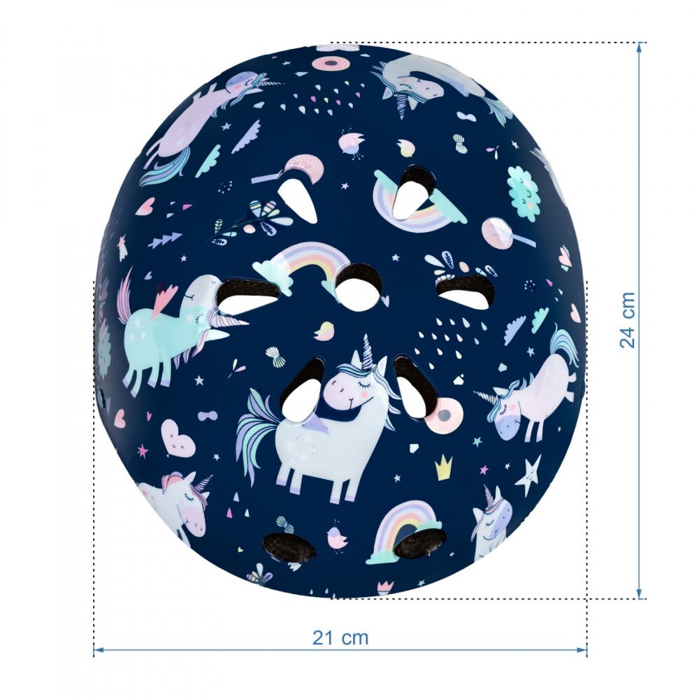 Kidwell Casca de protectie pentru copii sistem de reglare usoara 260 g M 52-56 cm 3 ani+ Orix Plus Unicorn